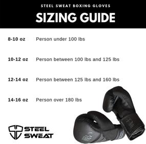 img 3 attached to 🥊 Steel Sweat Boxing Gloves - Powerful Training Gloves for Unleashing Your Punching Potential - Perfect for Boxing, Sparring, Kickboxing and Muay Thai - Designed for Men & Women - Senshi Black