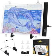 magicfly diamond painting a4 led light pad: versatile tracing light box for diy 5d diamond art, drawing & designing – dimmable, complete kit with usb cable logo