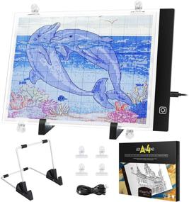 img 4 attached to Magicfly Diamond Painting A4 LED Light Pad: Versatile Tracing Light Box for DIY 5D Diamond Art, Drawing & Designing – Dimmable, Complete Kit with USB Cable