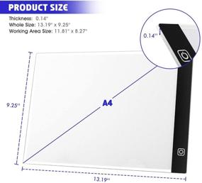 img 3 attached to Magicfly Diamond Painting A4 LED Light Pad: Versatile Tracing Light Box for DIY 5D Diamond Art, Drawing & Designing – Dimmable, Complete Kit with USB Cable