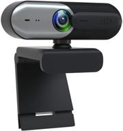 crystal clear autofocus 1080p hd webcam with privacy shutter and integrated microphone - perfect pro pc web camera logo