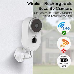 img 3 attached to 📷 Wireless Outdoor Security Camera, Rechargeable Battery Powered Cam1080P HD, Wire-Free Smart Surveillance WiFi IP Home Cameras for Pets with Night Vision, Motion Detection, Two-Way Audio, SD Slot