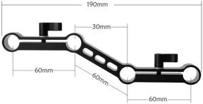 img 3 attached to 📷 SoRig Z-Shape Offset Clamp with 15mm Rail Rods, Adjustable Levers - Perfect for DSLR Camera Shoulder Rig