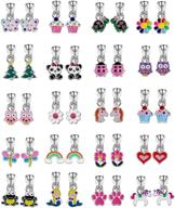 🧜 delightful mermaid-inspired non pierced earrings: princess jewelry for girls logo