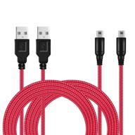 nylon braided 2 pack 5ft usb charger cable for nintendo 3ds/2ds - compatible with new 3ds xl, 3ds, 2ds xl, dsi, and more! logo