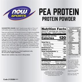 img 3 attached to 🏋️ NOW Sports Nutrition, Unflavored 2-Pound Pea Protein Powder with Fast 24 G Absorption