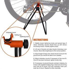 img 1 attached to 🚲 Ibera Easy Utility Bicycle Stand for Adjustable Height, Foldable Mechanic Repair Rack Bike Stand with Convenient Bicycle Storage