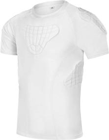 img 4 attached to Compression Shirt & Shorts Set for Youth Boys - Ideal for Football, Paintball, Baseball - Padded Protective Gear