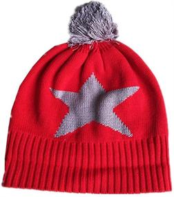 img 3 attached to 🧣 Winter Knitted Star Hat+Scarf+Gloves 3-Piece Set for Ding Dong Baby Boy Girl Kids
