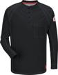 bulwark sleeve comfort henley 2x large men's clothing and shirts logo
