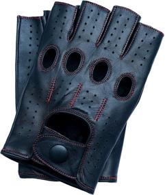 img 1 attached to 🧤 Riparo Women's Half Finger Leather Gloves for Driving, Motorcycling - Unlined & Fingerless