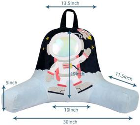 img 1 attached to 🚀 Anzitinlan Astronaut Back Pillows: Perfect Support for Kids Sitting in Bed, Ideal Backrest Reading Pillow for Boys and Girls, Child Room Boyfriend Pillow