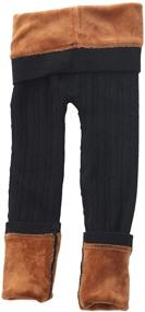 img 3 attached to Warm and Cozy Girls Winter Leggings with Velvet and Fleece Lining