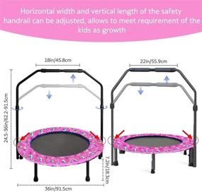 img 1 attached to 🌞 Ultimate Outdoor Fun: 36 Inch Adjustable Toddler Trampoline for Endless Bouncing Joy!