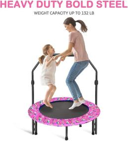 img 2 attached to 🌞 Ultimate Outdoor Fun: 36 Inch Adjustable Toddler Trampoline for Endless Bouncing Joy!