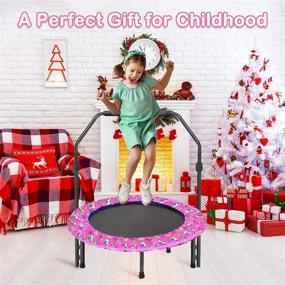 img 3 attached to 🌞 Ultimate Outdoor Fun: 36 Inch Adjustable Toddler Trampoline for Endless Bouncing Joy!