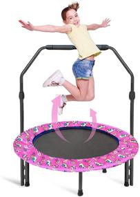 img 4 attached to 🌞 Ultimate Outdoor Fun: 36 Inch Adjustable Toddler Trampoline for Endless Bouncing Joy!