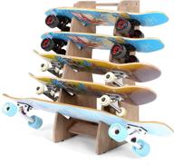 🛹 ahowpd skateboard racks floor stand: organize your skateboards without damaging walls logo