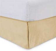 🛏️ blissford tailored bed skirt - 14 inch drop, stone, full bedskirt with split corners (available in 16 colors) for stylish bedroom décor logo