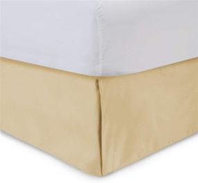 img 4 attached to 🛏️ Blissford Tailored Bed Skirt - 14 inch Drop, Stone, Full Bedskirt with Split Corners (Available in 16 Colors) for Stylish Bedroom Décor