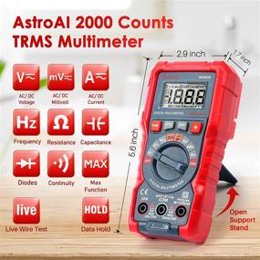 img 2 attached to 🔌 AstroAI M2K0R Digital Multimeter: AC/DC Voltmeter & Auto Ranging Tester; Measures Voltage, Current, Capacitance; Tests Live Wire & Continuity