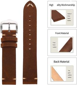 img 2 attached to 👢 EACHE Authentic Leather Replacement Bands