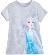 👸 girls' disney elsa t-shirt – multi-colored frozen ii design logo