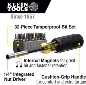 img 3 attached to 🔧 Klein Tools 32510 Magnetic Multibit Screwdriver: All-in-One with Torx, Hex, Spanner, Tri-Wing, Torq, Nut Tamperproof Bits & Storage Block