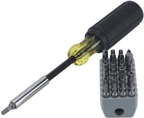 img 4 attached to 🔧 Klein Tools 32510 Magnetic Multibit Screwdriver: All-in-One with Torx, Hex, Spanner, Tri-Wing, Torq, Nut Tamperproof Bits & Storage Block