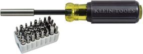 img 1 attached to 🔧 Klein Tools 32510 Magnetic Multibit Screwdriver: All-in-One with Torx, Hex, Spanner, Tri-Wing, Torq, Nut Tamperproof Bits & Storage Block