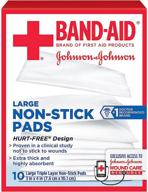 🩹 band-aid first aid non-stick pads, large size 3 in x 4 in, 7 packs of 10 each, varied packaging options логотип