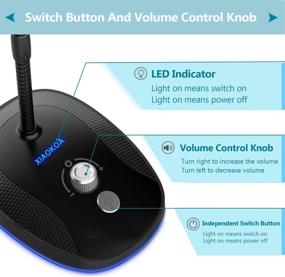 img 3 attached to XIAOKOA Desktop USB Microphone for Computer with Mute Button, Volume Control, LED 🎙️ Indicator - Condenser Recording Mic for PS4/PC/Laptop, Zoom Meetings, Streaming, YouTube - Windows/Mac Compatible