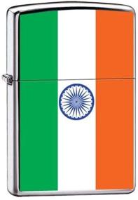 img 1 attached to Zippo Custom Lighter - Show Your Indian Pride with High Polish Chrome Finish and India Flag Design