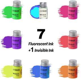 img 1 attached to 🖋️ Beginners' Glass Dip Pen Calligraphy Pens Set with Fluorescent & Invisible Ink Glass Pen – Perfect for Art, Writing, Decoration, Calligraphy, and Gifting