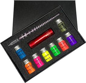 img 4 attached to 🖋️ Beginners' Glass Dip Pen Calligraphy Pens Set with Fluorescent & Invisible Ink Glass Pen – Perfect for Art, Writing, Decoration, Calligraphy, and Gifting