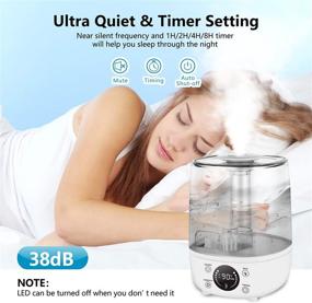 img 3 attached to 🌬️ Top Fill Ultrasonic Cool Mist Humidifier with Essential Oil Diffuser, Remote Control, Timer, Sleep Mode and Auto-Shut Off - Perfect for Bedroom, Baby Nursery, Large Room Home