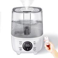 🌬️ top fill ultrasonic cool mist humidifier with essential oil diffuser, remote control, timer, sleep mode and auto-shut off - perfect for bedroom, baby nursery, large room home logo