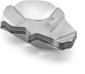 img 2 attached to Set of 12 Silver Stainless Steel Grillable Oyster Shells by Outset 76471