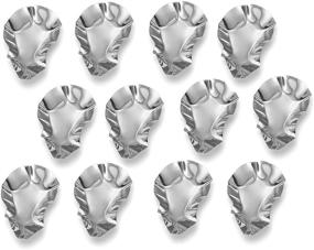 img 1 attached to Set of 12 Silver Stainless Steel Grillable Oyster Shells by Outset 76471