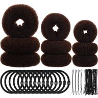 pieces shaper sponge doughnut elastic hair care logo