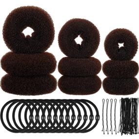 img 4 attached to Pieces Shaper Sponge Doughnut Elastic Hair Care