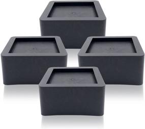 img 2 attached to 🛏️ DuraCasa 3-Inch Bed Risers - Perfect Fit for Furniture with 5.5-Inch Posts, Boosts Height or Storage by 3 Inches! Heavy-Duty Riser for Tables, Chairs, Desks, and Sofas (Set of 4, Black, 3-Inch)