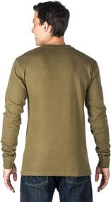 img 1 attached to Mens Thermal Henley Sleeve T Shirt