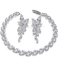 udora bridesmaid zirconia earrings bracelet logo