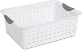 img 3 attached to 🧺 Sterilite 16248006 Medium Ultra Basket - White Basket with Titanium Inserts (Pack of 6)