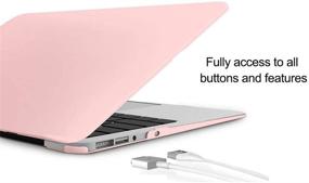 img 1 attached to 🏻 iCasso MacBook Pro 13 Inch Case 2012-2015 Bundle - 5 in 1 Rose Quartz - Hard Case, Sleeve, Screen Protector, Keyboard Cover & Dust Plug - A1425/A1502 Compatible