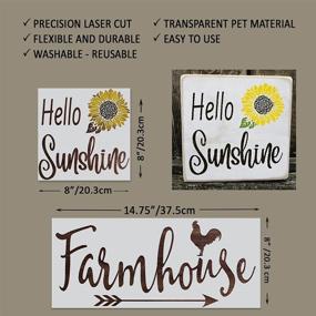 img 3 attached to 🐝 Reusable Farmhouse Stencils for Wood Signs, Canvas, Wall & DIY Art - Large Set Includes Queen Bee, Love, Inspirational Words & a Welcome Stencil - Perfect for Painting on Wood