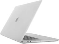 moshi iglaze hardshell case for macbook pro 16-inch: scratch protection, easy installation & removal, heat dissipation - stealth clear logo