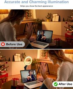 img 2 attached to 💡 Scohc 6-дюймовое кольцевое освещение: Улучшите ваши видеоконференции, прямые трансляции и уроки макияжа с настраиваемыми световыми режимами.