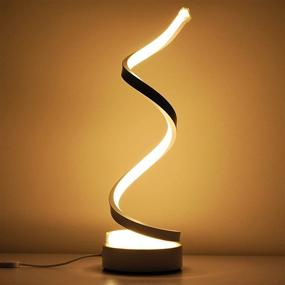 img 4 attached to 🌟 NUÜR Classic Spiral LED Table Lamp White - Dimmable Metallic Beside Lamp with Touch Controller - 3 Colour Temperature - 13 Inch Height - Contemporary, Decorative Lamp for Home, Living Room & Office